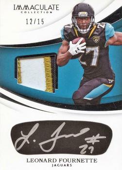 2018 Panini Immaculate Collection - Immaculate Eye Black Jersey #EY-LF Leonard Fournette Front