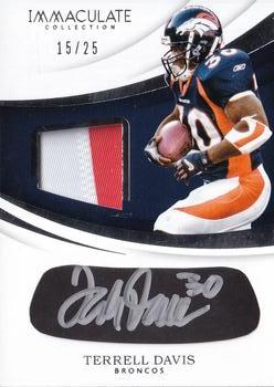 2018 Panini Immaculate Collection - Immaculate Eye Black Jersey #EY-TD Terrell Davis Front