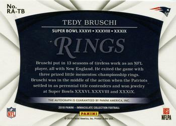 2018 Panini Immaculate Collection - Immaculate Rings Signatures #RA-TB Tedy Bruschi Back
