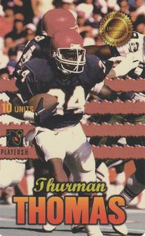 1997 Destiny Telecom Pro Football Elite Series Men of Destiny #12 Thurman Thomas Front