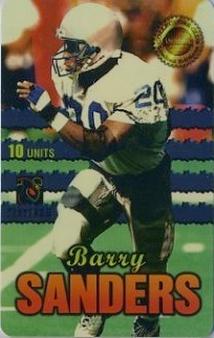 1997 Destiny Telecom Pro Football Elite Series Men of Destiny #34 Barry Sanders Front
