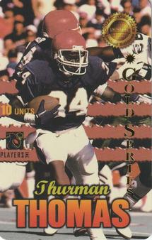 1997 Destiny Telecom Pro Football Elite Series Men of Destiny - Gold Series #12 Thurman Thomas Front