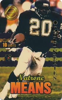1997 Destiny Telecom Pro Football Elite Series Men of Destiny - Gold Series #46 Natrone Means Front