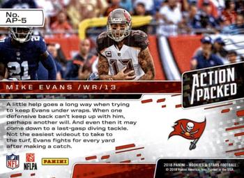 2018 Panini Rookies & Stars - Action Packed #AP-5 Mike Evans Back