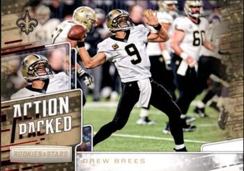 2018 Panini Rookies & Stars - Action Packed #AP-9 Drew Brees Front