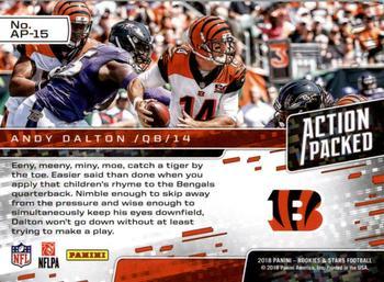 2018 Panini Rookies & Stars - Action Packed True Blue #AP-15 Andy Dalton Back