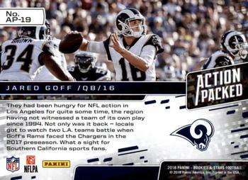 2018 Panini Rookies & Stars - Action Packed True Blue #AP-19 Jared Goff Back