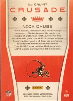 2018 Panini Rookies & Stars - Crusade #CRU-47 Nick Chubb Back
