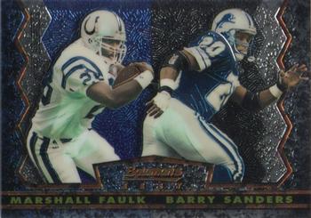 1994 Stadium Club - Bowman's Best Members Only #19 Barry Sanders / Marshall Faulk Front