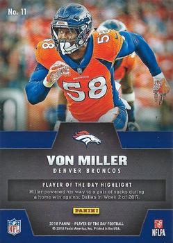 2018 Panini Player of the Day #11 Von Miller Back