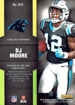 2018 Panini Player of the Day: Rookie Player of the Day #R10 DJ Moore Back