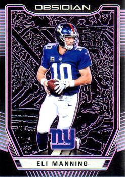 2018 Panini Obsidian - Electric Etch Purple #90 Eli Manning Front