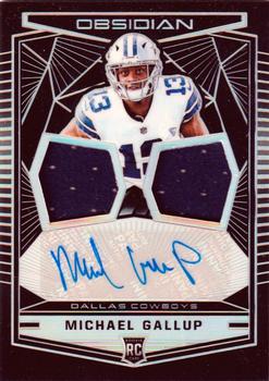 2018 Panini Obsidian - Rookie Jersey Ink Dual Relics #27 Michael Gallup Front