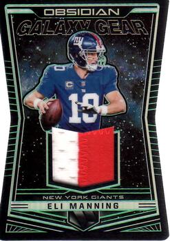 2018 Panini Obsidian - Galaxy Gear Relics Electric Etch Green #GG-22 Eli Manning Front