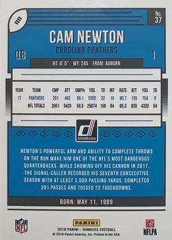 2018 Donruss - Press Proof Bronze #37 Cam Newton Back