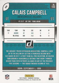 2018 Donruss - Press Proof Bronze #133 Calais Campbell Back