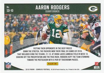 2018 Donruss - Snow Days Red #SD-10 Aaron Rodgers Back