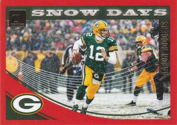 2018 Donruss - Snow Days Red #SD-10 Aaron Rodgers Front