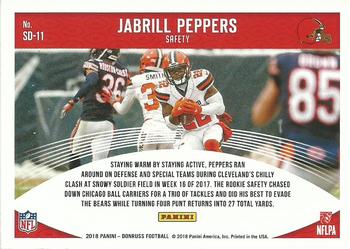 2018 Donruss - Snow Days Red #SD-11 Jabrill Peppers Back