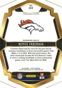 2018 Panini Select #144 Royce Freeman Back