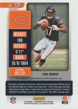 2018 Panini Contenders Optic #120 Anthony Miller Back