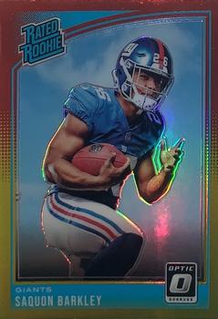 2018 Donruss Optic - Red and Yellow #156 Saquon Barkley Front