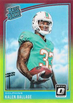 2018 Donruss Optic - Red and Yellow #180 Kalen Ballage Front