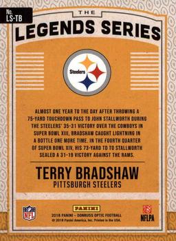 2018 Donruss Optic - Legends Series #LS-TB Terry Bradshaw Back