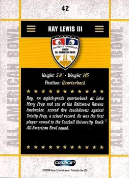 2009 Razor US Army All-American Bowl #42 Ray Lewis III Back