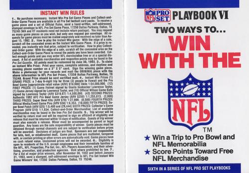 1991 Pro Set - Playbook #NNO Playbook VI Front