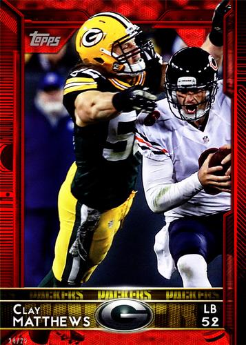 2015 Topps 5x7 - Red 5x7 #11 Clay Matthews Front