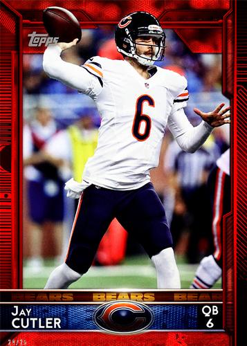 2015 Topps 5x7 - Red 5x7 #92 Jay Cutler Front