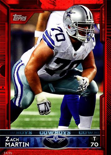2015 Topps 5x7 - Red 5x7 #93 Zack Martin Front