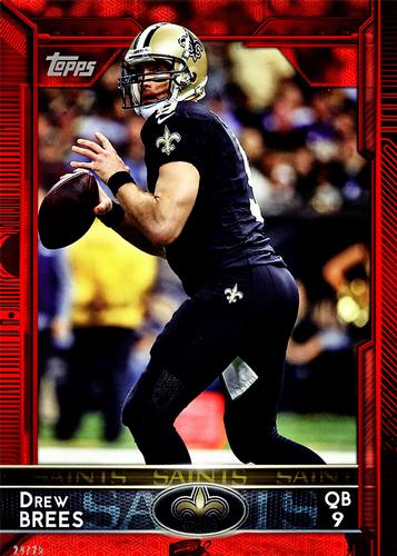 2015 Topps 5x7 - Red 5x7 #150 Drew Brees Front