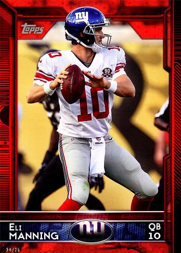2015 Topps 5x7 - Red 5x7 #155 Eli Manning Front