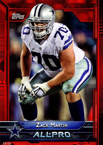 2015 Topps 5x7 - Red 5x7 #260 Zack Martin Front