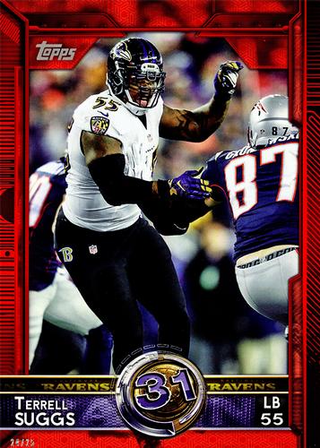 2015 Topps 5x7 - Red 5x7 #341 Terrell Suggs Front