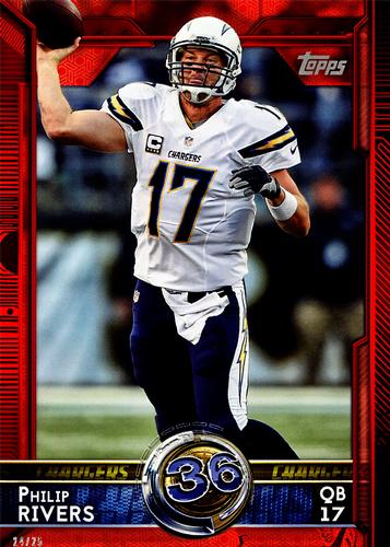 2015 Topps 5x7 - Red 5x7 #386 Philip Rivers Front