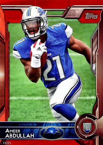 2015 Topps 5x7 - Red 5x7 #497 Ameer Abdullah Front