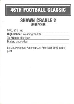 2003 Big 33 Ohio High School #NNO Shawn Crable Back