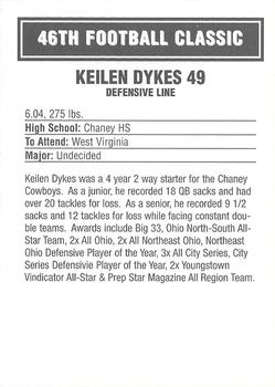 2003 Big 33 Ohio High School #NNO Keilen Dykes Back