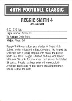 2003 Big 33 Ohio High School #NNO Reggie Smith Back
