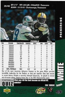 1996 Collector's Choice Cardzillion/Folz Mini #26 Reggie White Back