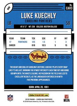 2018 Donruss Carolina Panthers #CAR3 Luke Kuechly Back
