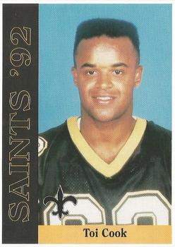 1992 McDag New Orleans Saints #NNO Toi Cook Front