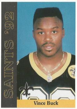 1992 McDag New Orleans Saints #NNO Vince Buck Front