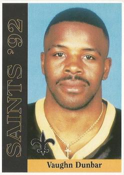 1992 McDag New Orleans Saints #NNO Vaughn Dunbar Front