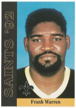 1992 McDag New Orleans Saints #NNO Frank Warren Front