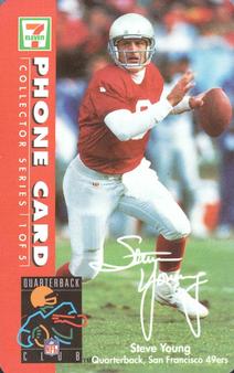 1995 7-Eleven MCI Phone Cards #1 Steve Young Front