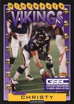 1999 Minnesota Vikings Police #5 Jeff Christy Front